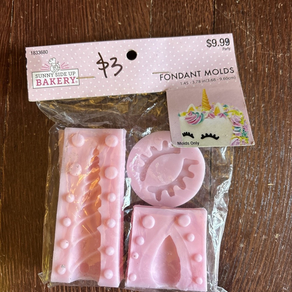 Unicorn Silicone Mold Horn Ears & Eyelash Cake Topper Molds 3D Set Fondant